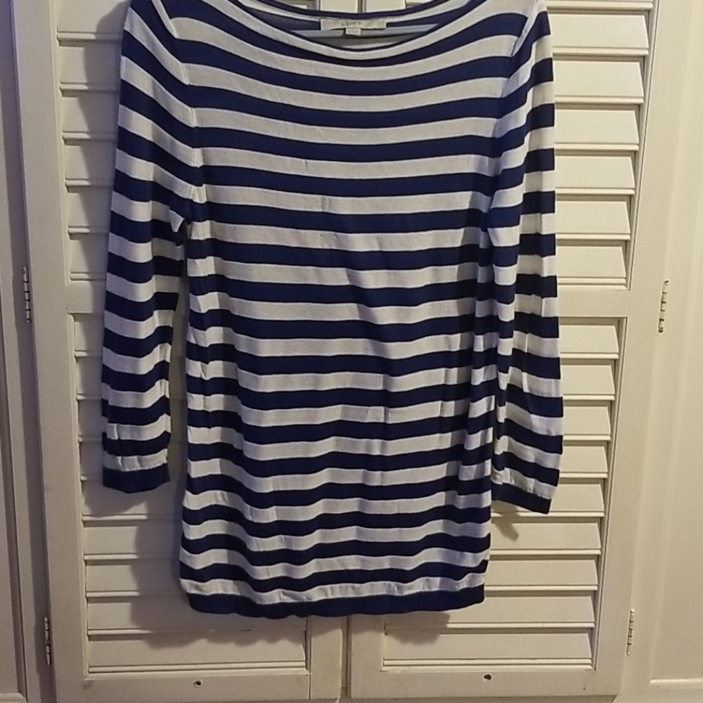 Blue and white light summer sweater